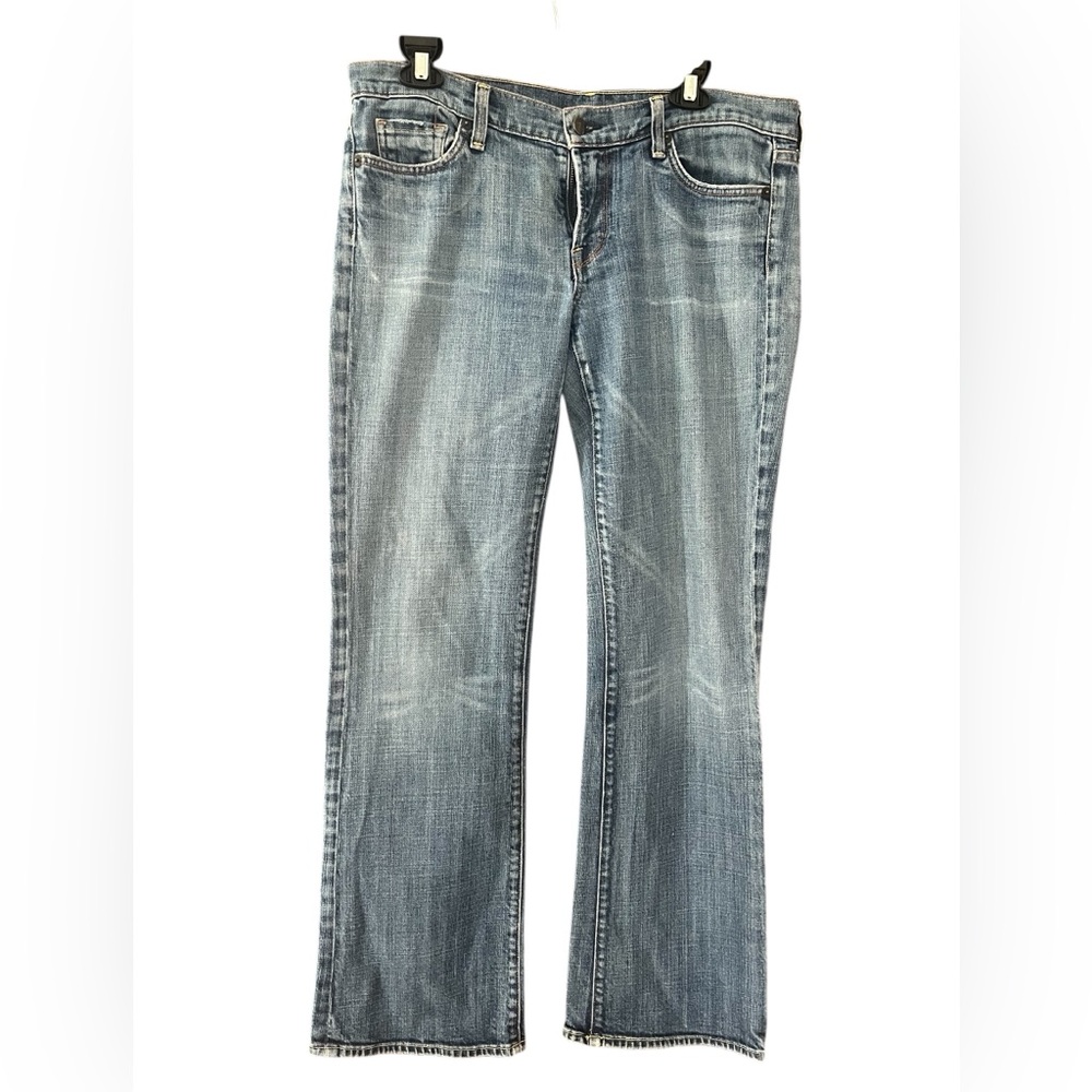 7 for all Mankind Straight Bootcut Low Rise Medium Wash Jeans Size 31